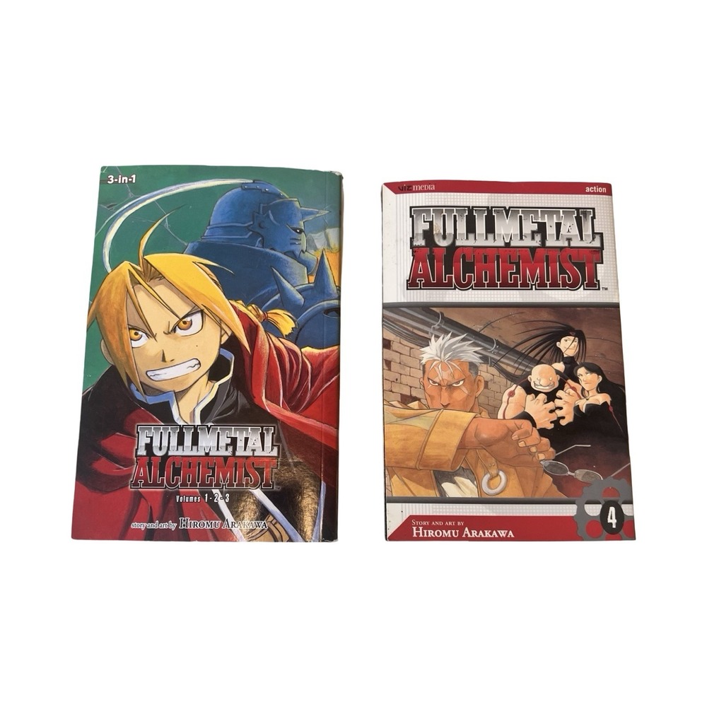 Fullmetal Alchemist Manga Lot Volumes 1-3 3-in-1 Omnibus and Volume 4 VIZ Media